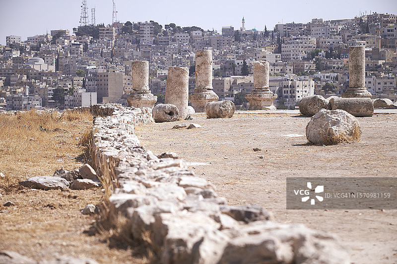 约旦安曼城堡赫拉克勒斯神庙遗址图片素材