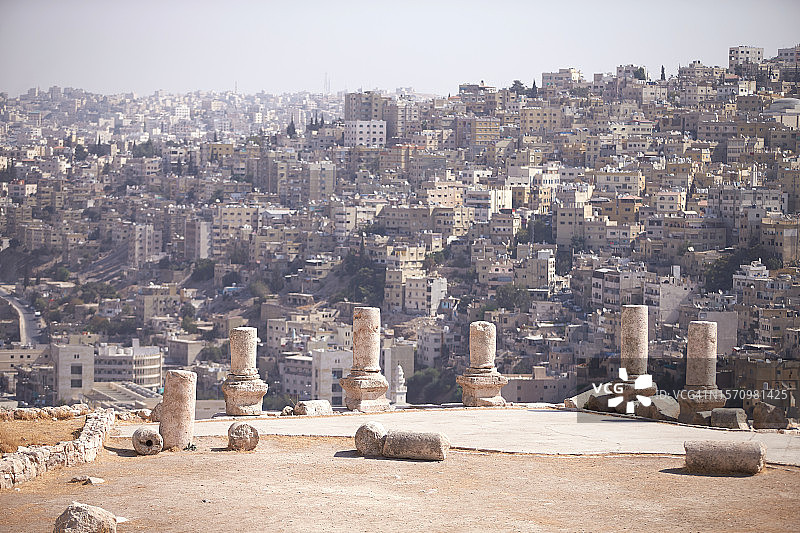 约旦安曼城堡赫拉克勒斯神庙遗址图片素材