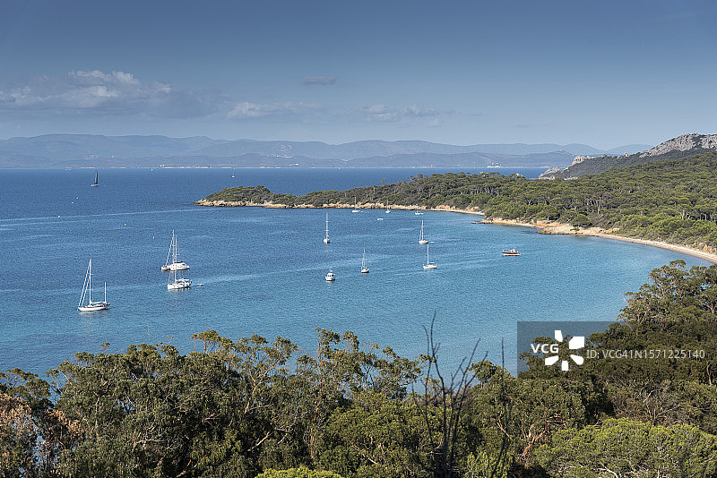 法国，蔚蓝海岸，波克罗勒岛图片素材