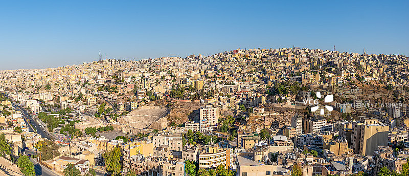 约旦安曼日落全景图片素材