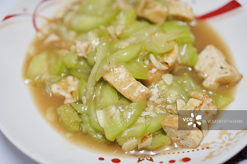 豆腐炒西葫芦图片素材