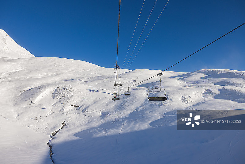 瑞士达沃斯冬季风光图片素材