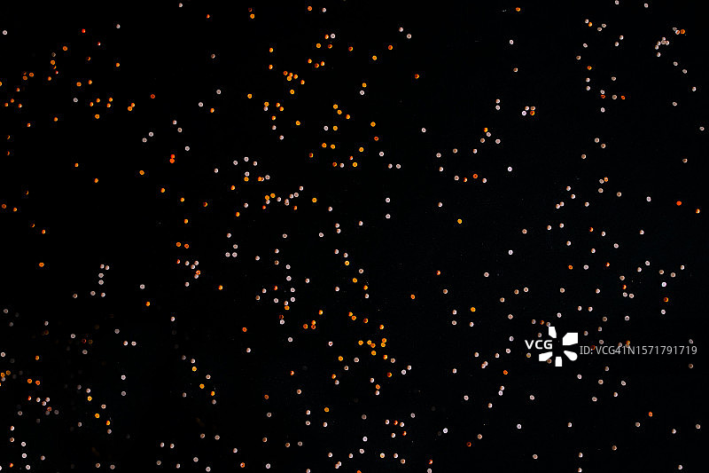 俯视黑色背景上的小颗粒图片素材