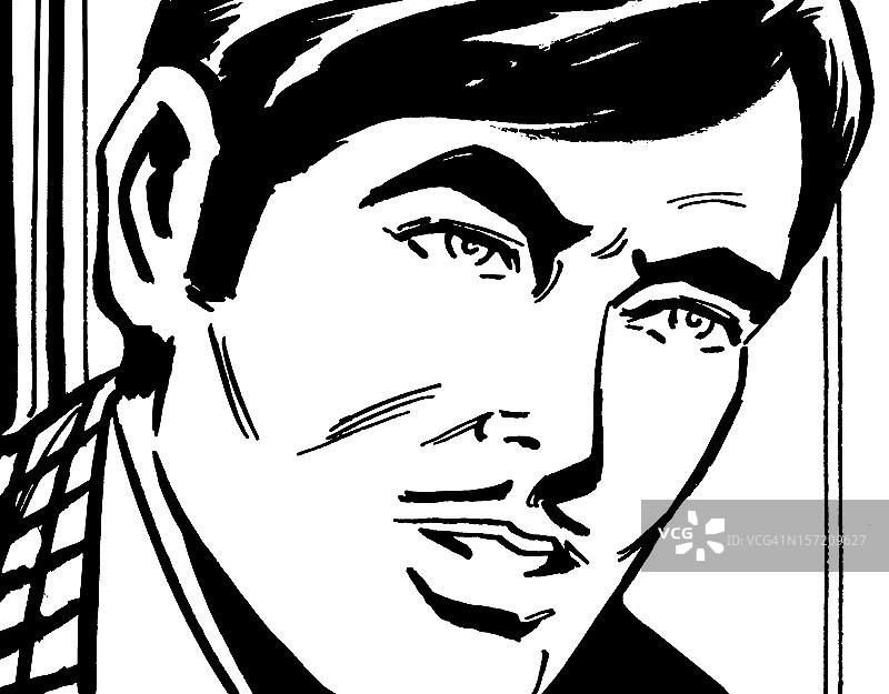 男人留着小胡子图片素材