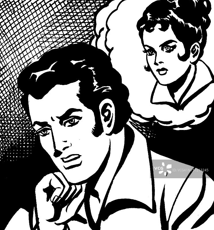 男人想着女人图片素材