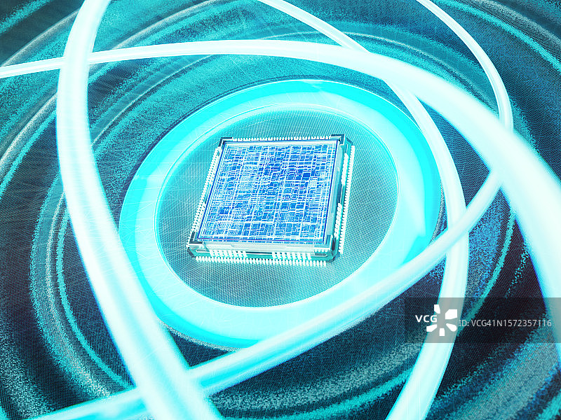 紫色发光未来主义半导体和流动数字数据数字图像图片素材