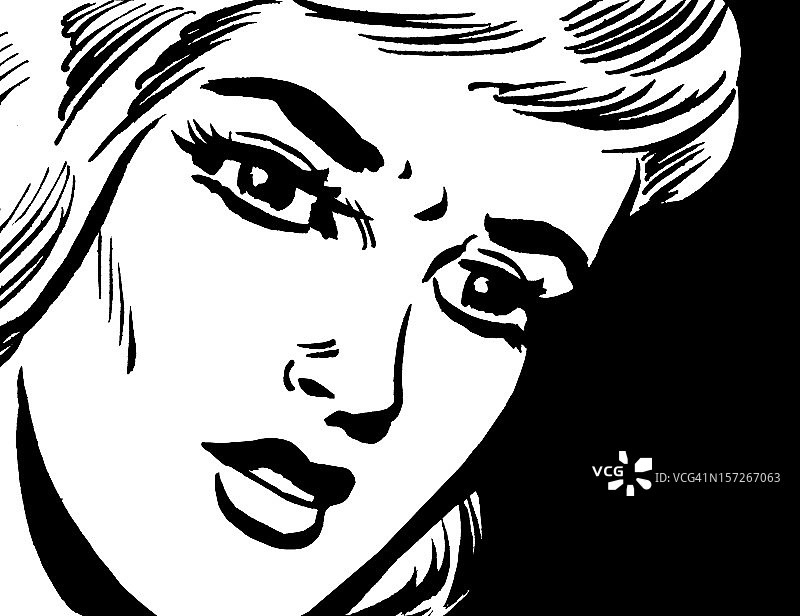 金发女人特写图片素材