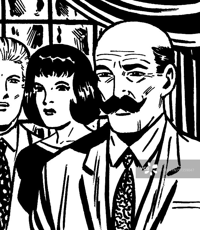 两个男人和一个女人图片素材