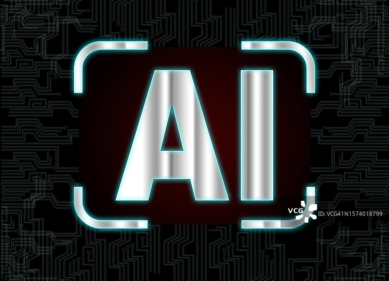 深色背景上的AI符号图片素材