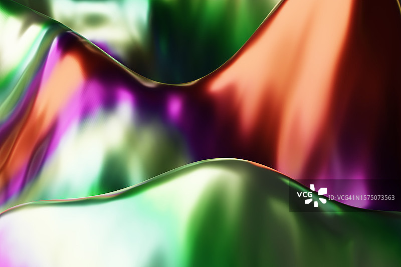 具有三维数字图像渲染和照明效果的各种彩虹色的瑞波币波纹图片素材