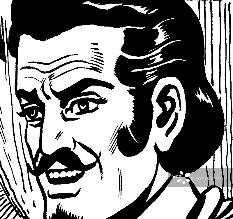 留着胡须和山羊胡的男人特写图片素材