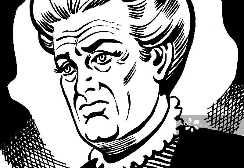 年长女性面部特写图片素材