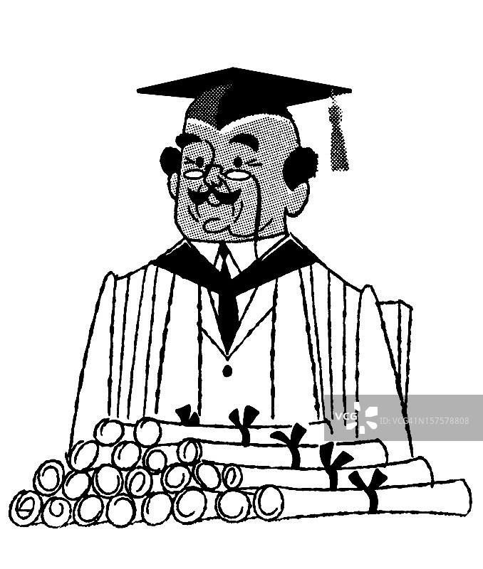 毕业典礼上的院长图片素材