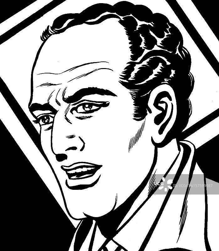 发际线后移的男人图片素材