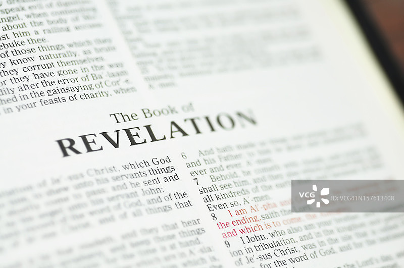 启示录或启示录。图片素材