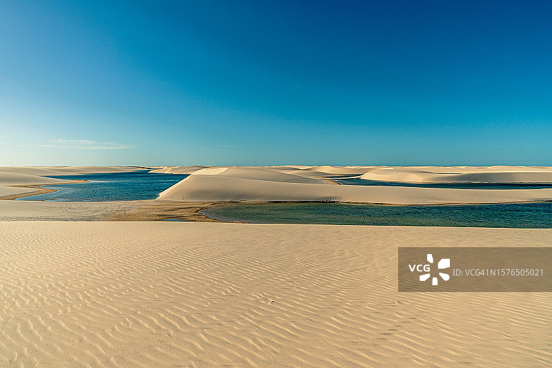 蓝天下的沙漠风光图片素材