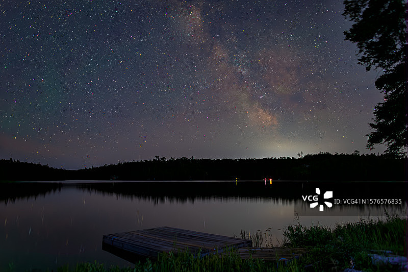 夜景湖对天空图片素材