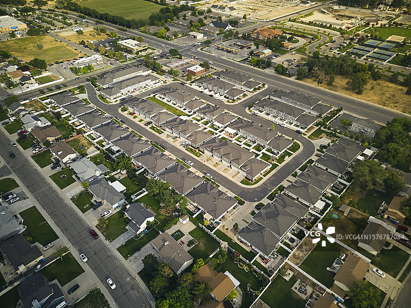 住宅社区鸟瞰图图片素材