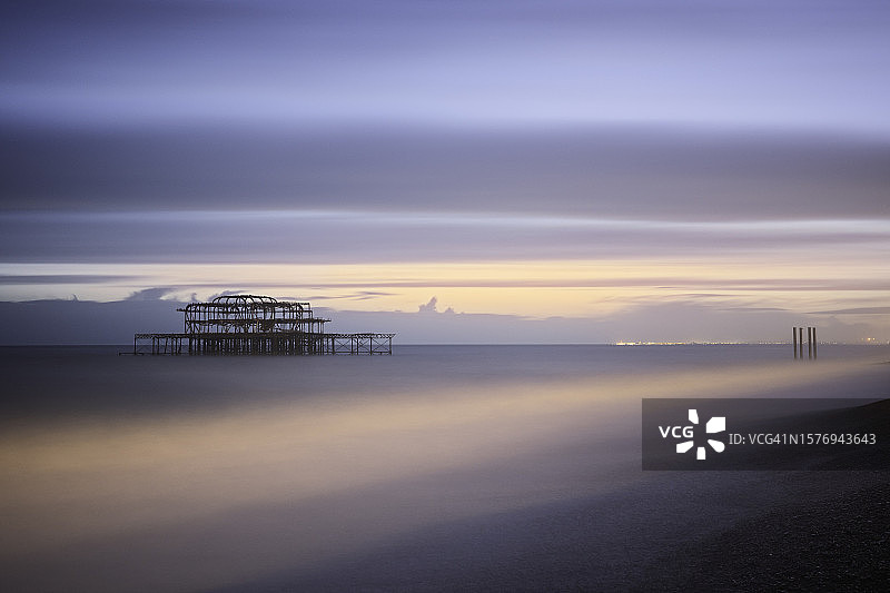 布莱顿海滩静景图片素材