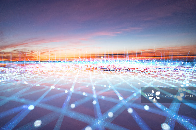 现代城市网络通信概念合成图像图片素材