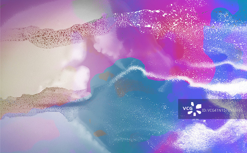 抽象背景，混合彩色墨水的帆布图片素材