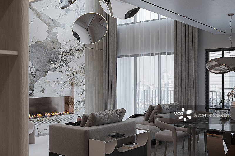 避暑别墅内部图片素材