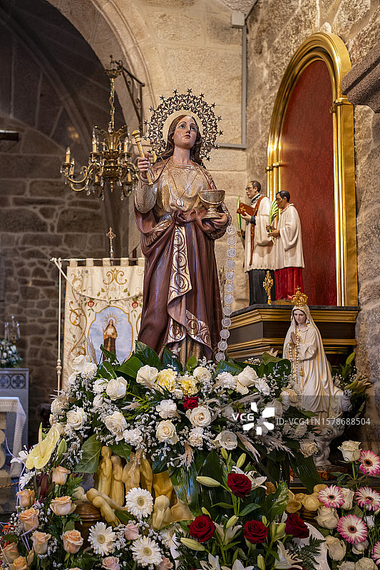 西班牙加利西亚的游行图片素材