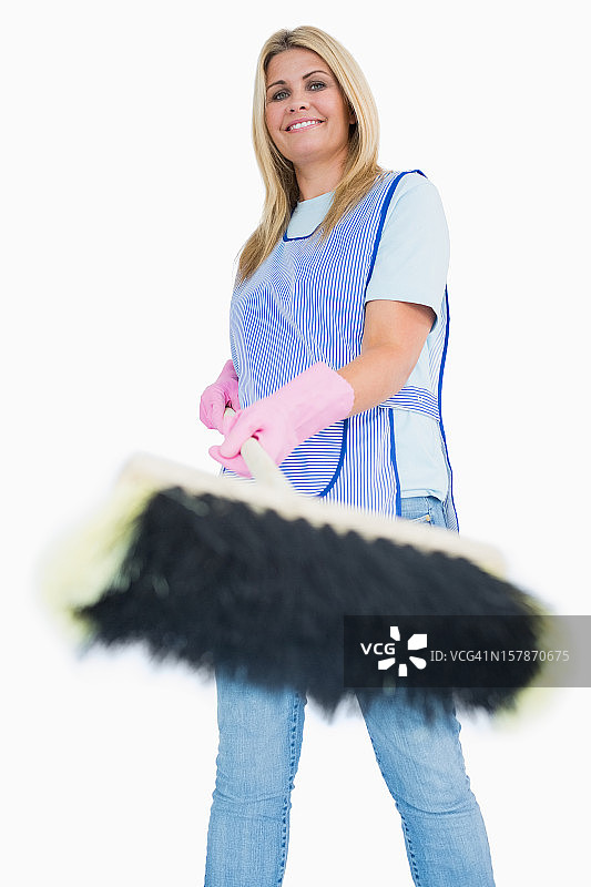 清洁女工打扫卫生图片素材