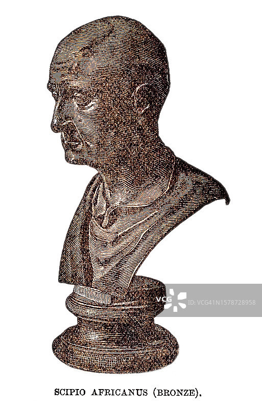 西庇阿·阿非利加努斯肖像：罗马将军与政治家图片素材