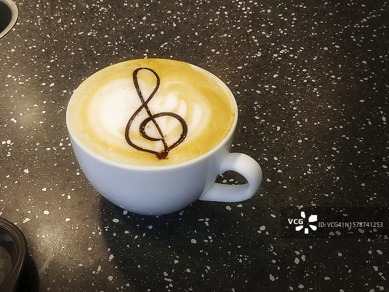 匈牙利餐桌咖啡俯视图片素材