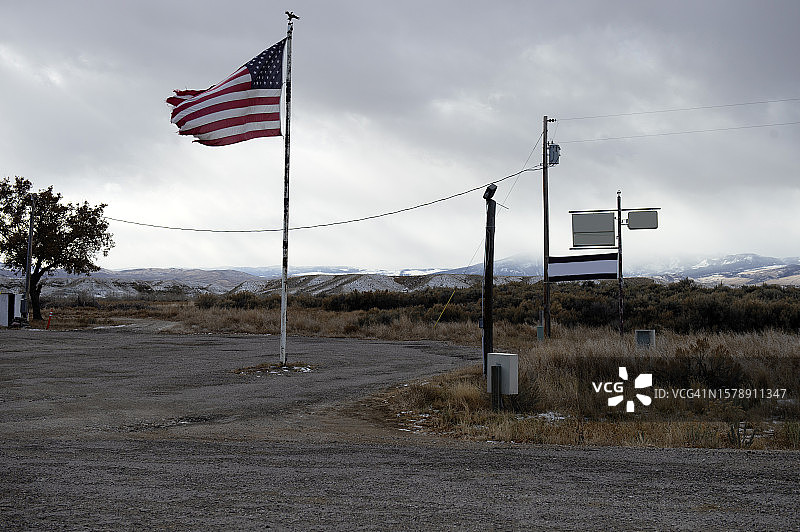 克拉克斯福克的美国国旗图片素材