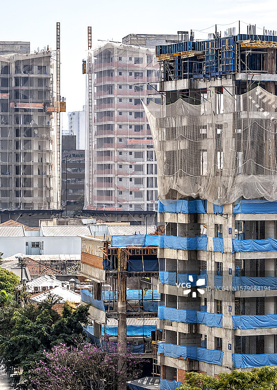 圣保罗景色：在建住宅楼图片素材
