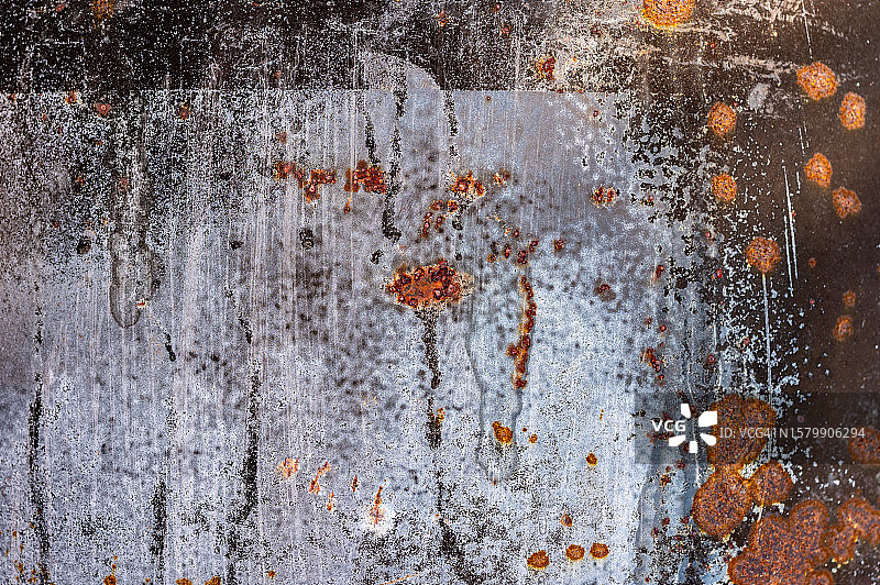 生锈的金属纹理和背景全画幅照片，锈蚀会降低产品寿命图片素材
