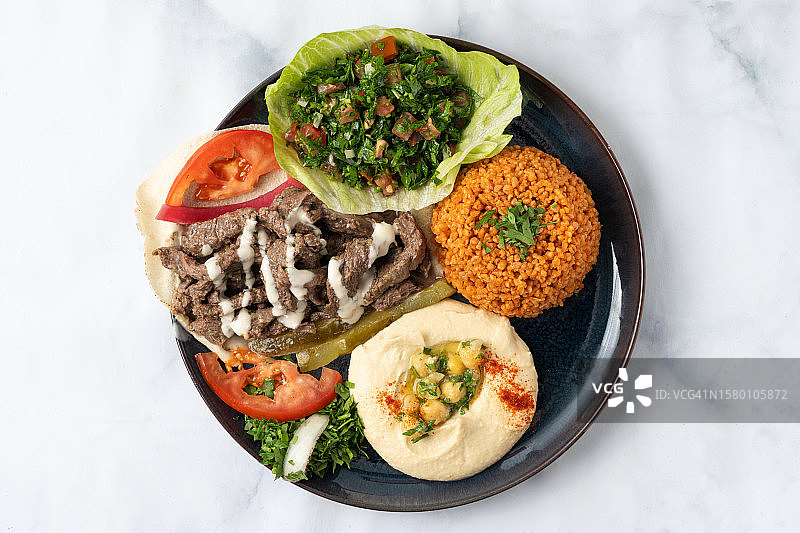 牛肉沙威玛碗图片素材