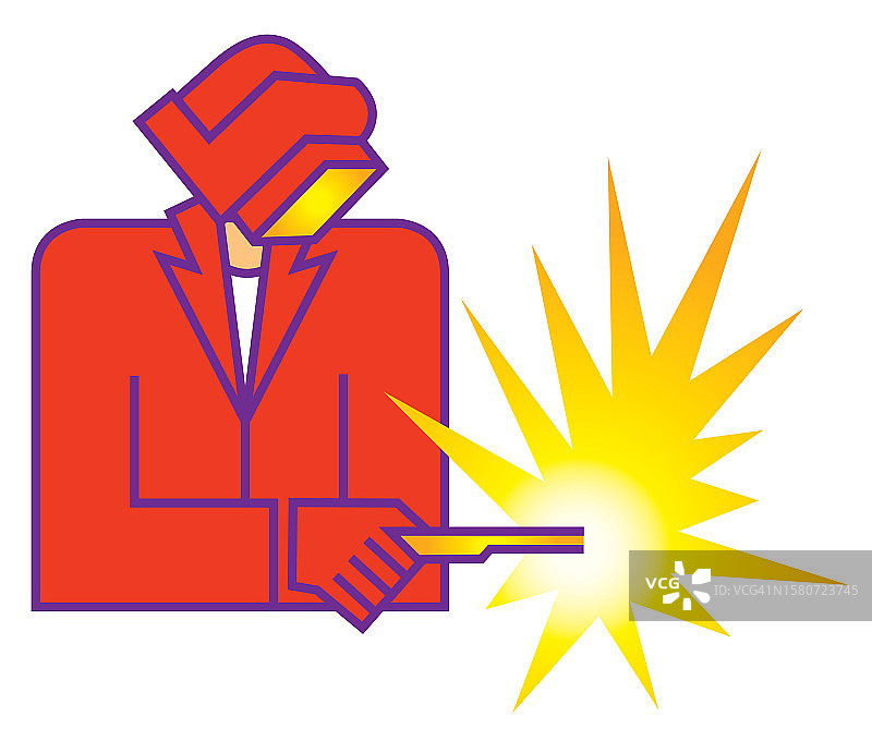 焊接工人插图图片素材