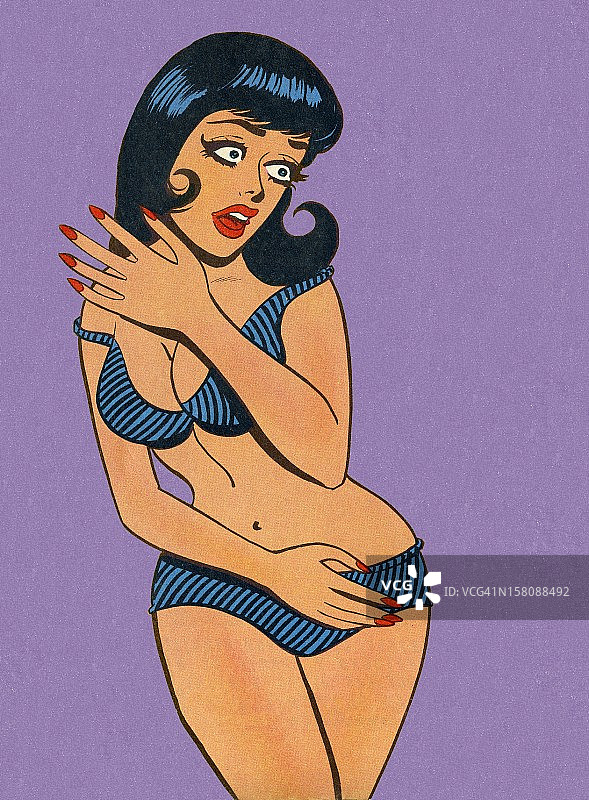 穿着比基尼的女人图片素材