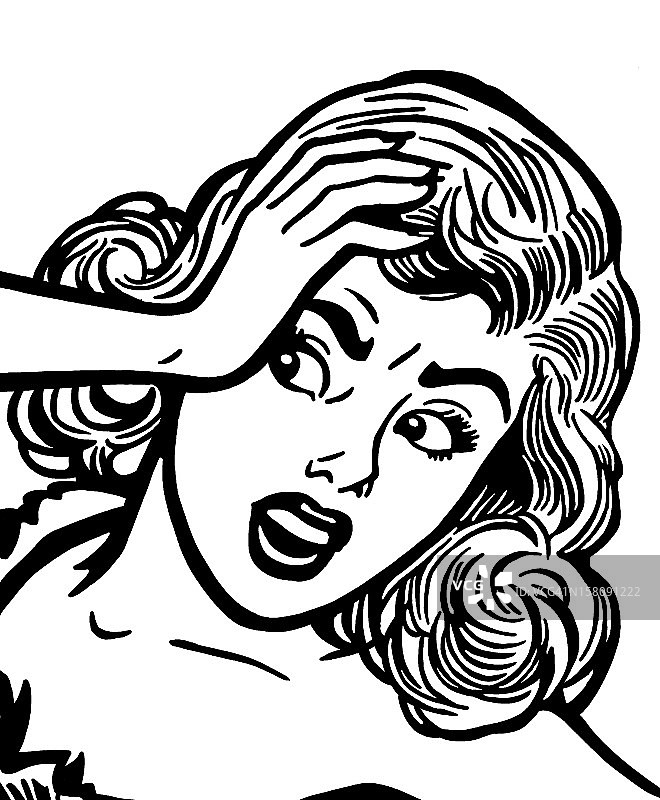 女人尖叫图片素材