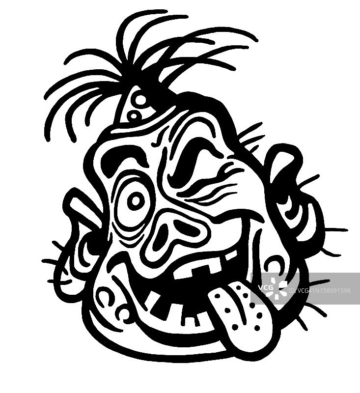 吐舌头的疯狂怪物图片素材