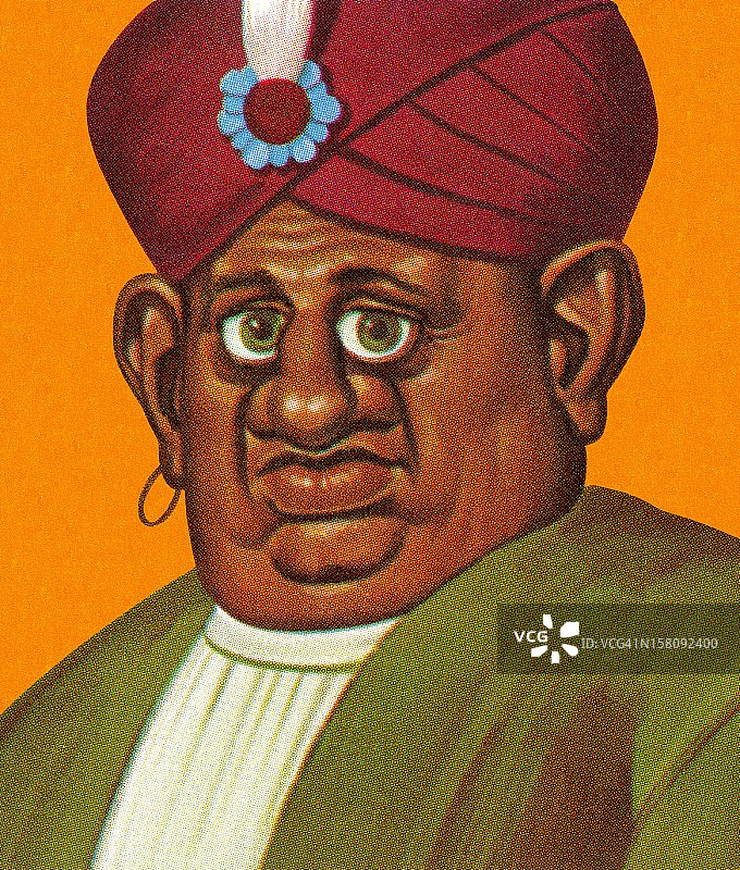 戴头巾的男人肖像图片素材