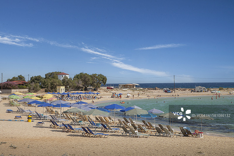 希腊克里特岛斯塔夫罗斯海滩图片素材