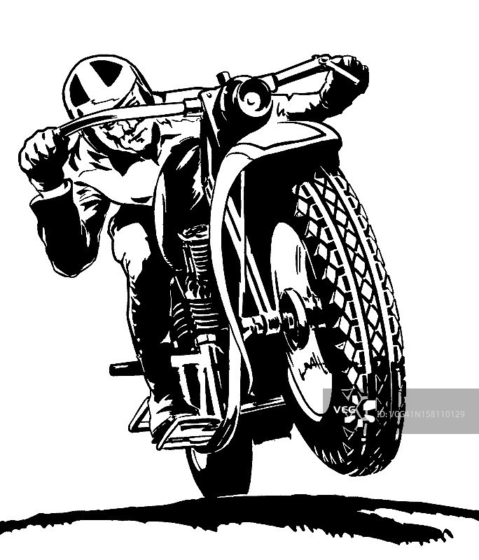 男子骑摩托车图片素材