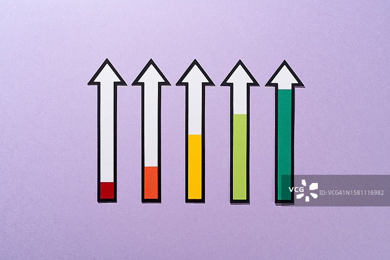 进度条箭头柱状图上升图片素材