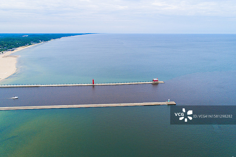 密歇根州大哈芬灯塔图片素材
