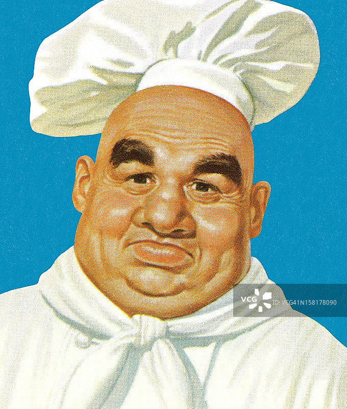 一位厨师的肖像图片素材