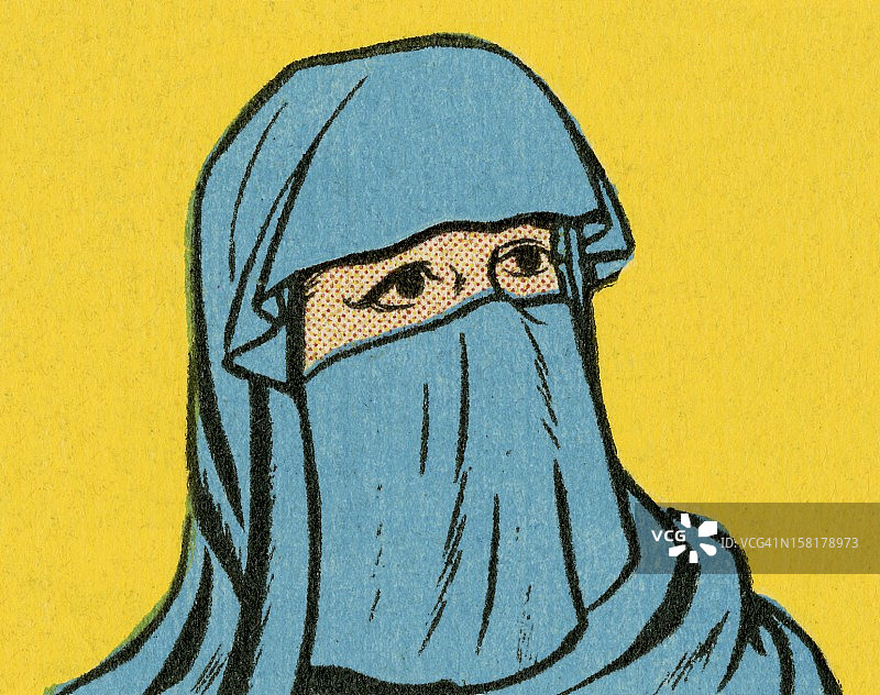 戴面纱的女人图片素材