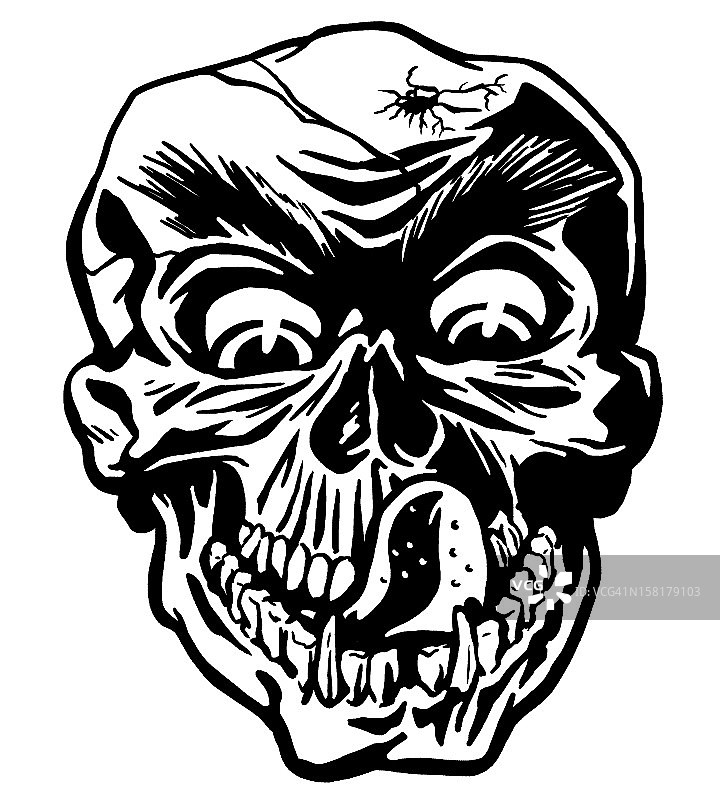 吐舌头的骷髅图片素材