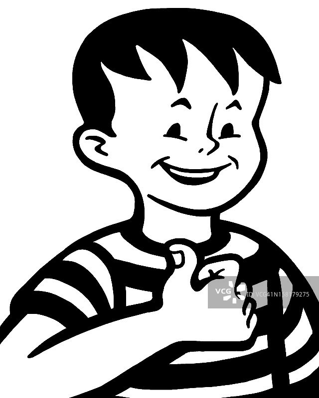 男孩竖起大拇指图片素材