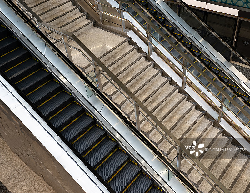 楼梯，地铁站的自动扶梯图片素材