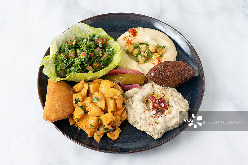 黎巴嫩美食拼盘图片素材