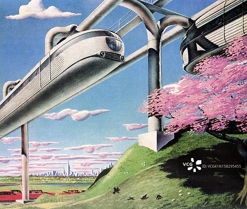 未来单轨列车图片素材